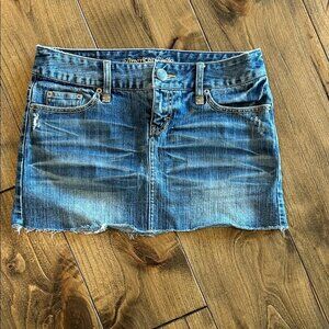 American Eagle Outfitters Distressed Blue Mini Skirt Size 2